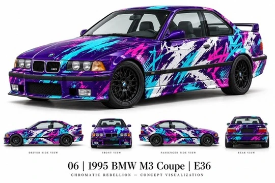 1995 BMW M3 Coupe E36 Abstract concept