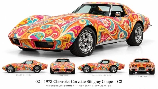 1973 Chevrolet Corvette Stingray C3 Psychedelic concept